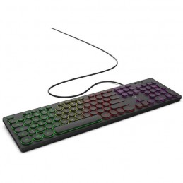 MOBILITY LAB ML306858 RGB Noir Clavier filaire Touches rondes - AZERTY - vue de trois quart