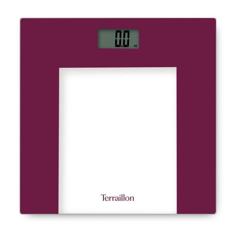 TERRAILLON TP1000 Magenta Pèse-personne électronique 150Kg - Plateau Verre