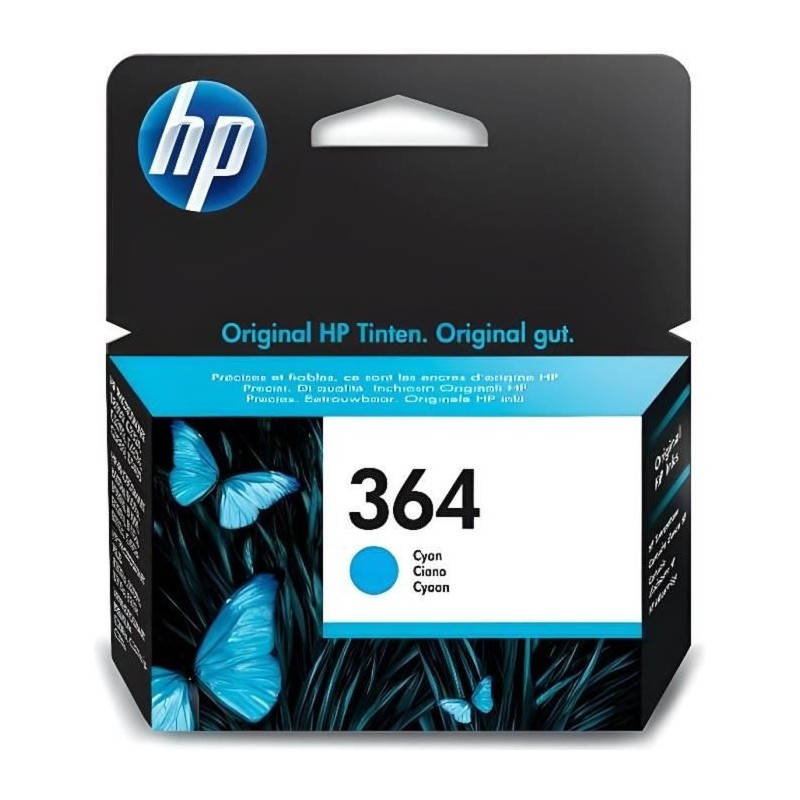 HP 364 Cartouche d'encre Cyan authentique (CB318EE) pour HP DeskJet 3070A, Photosmart 5525, 6525