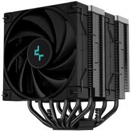 DEEPCOOL AK620 Zero Dark Noir Ventirad CPU Intel - AMD - Ventilateur 2x 120mm - vue de trois quart