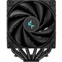 DEEPCOOL AK620 Zero Dark Noir Ventirad CPU Intel - AMD - Ventilateur 2x 120mm - vue de face