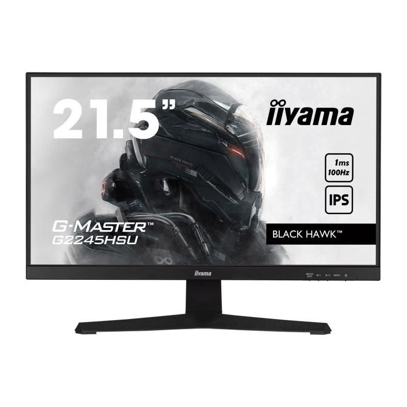 IIYAMA G-MASTER G2245HSU-B1 Ecran PC 22'' FHD - Dalle IPS - 1ms - 100Hz - HDMI, DisplayPort