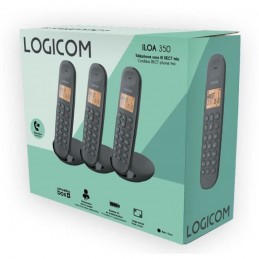 LOGICOM DECT ILOA 350 TRIO Noir Téléphone fixe sans fil - Sans répondeur - vue emballage