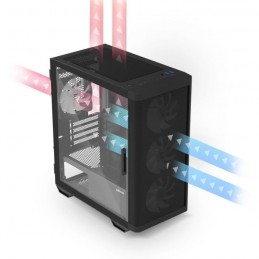 ZALMAN M4 ARGB Noir Boitier PC Mini tour Format M-ATX (ZM-M4ARBK) - vue circulation de l'air