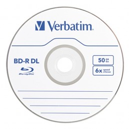 BD-R DL 50Gb / 270min VERBATIM écriture 6X Blu-Ray Disc - Bundle