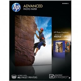 HP Advanced Papier Photo Brillant 13x18 cm - 25 feuilles - Sans Bordure