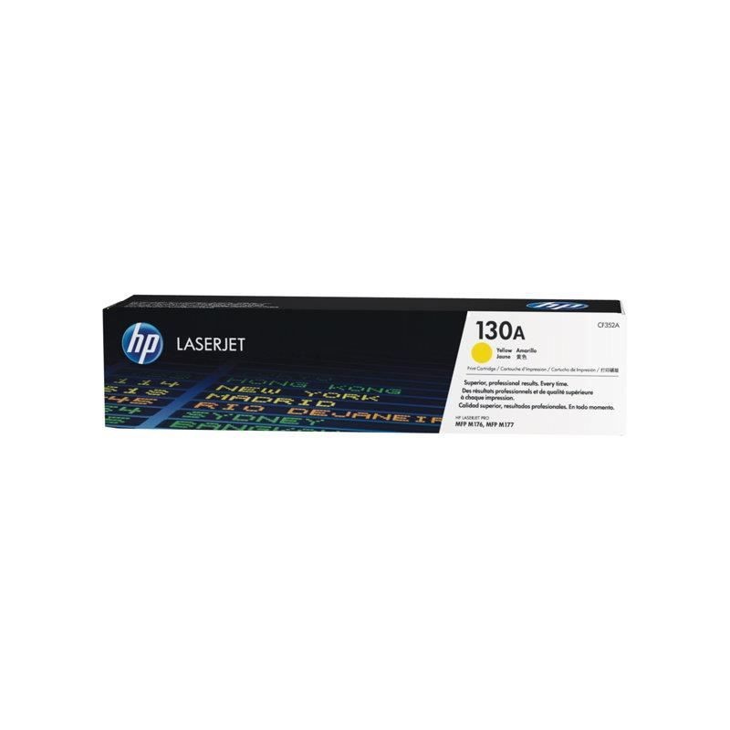 HP 130A Jaune Toner laser authentique (CF352A) pour Color LaserJet Pro MFP M176n, M177 fw