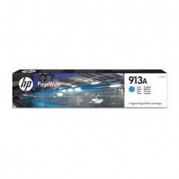 HP 913A Cyan Cartouche d'encre authentique (F6T77AE) pour PageWide 377, 452, 477