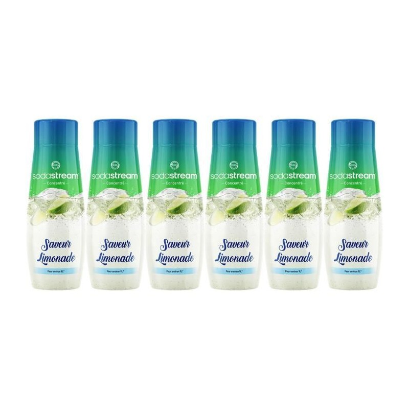 SODASTREAM Lot de 6 Concentrés LIMONADE - 440ml