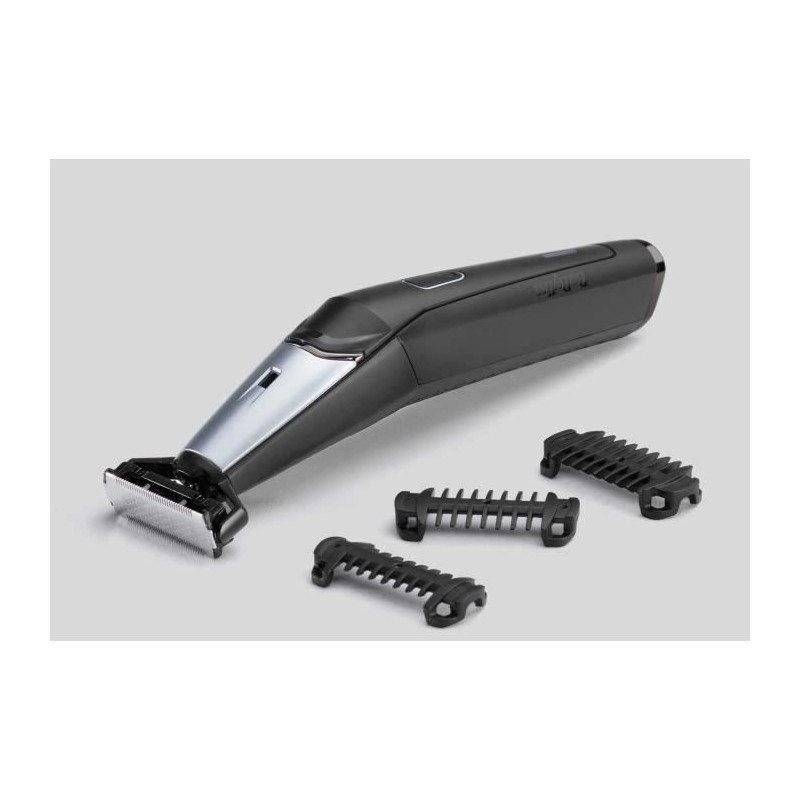 BABYLISS T880E Tondeuse barbe hybride - 100% étanche - autonomie 90mn - Triple S - noir et gris