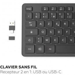 MOBILITY LAB ML313986 Noir Premium Clavier sans fil - AZERTY - vue zoom récepteur