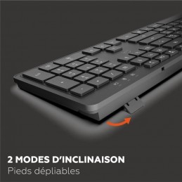 MOBILITY LAB ML313986 Noir Premium Clavier sans fil - AZERTY - vue inclinaison