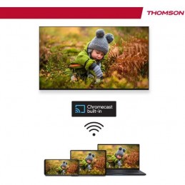 THOMSON 32HA2S13C TV LED 32'' (81cm) HD - Adaptateur 12V - Smart TV Android - 2x HDMI - vue chromecast