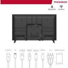 THOMSON 32HA2S13C TV LED 32'' (81cm) HD - Adaptateur 12V - Smart TV Android - 2x HDMI - vue connectique