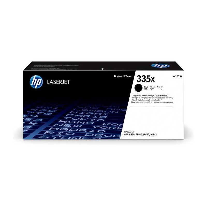 HP 335X Noir Toner laser Authentique (W1335X) pour LaserJet M42625, M438, M442