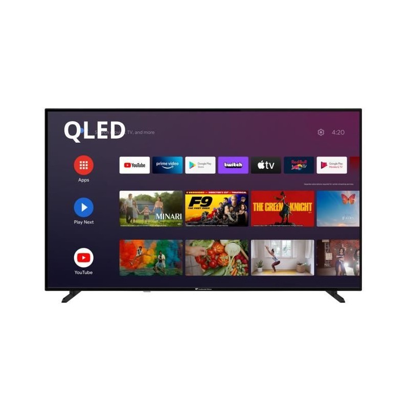 CONTINENTAL EDISON CELED65SAQLD24B3 TV QLED 65'' (164cm) UHD 4K - Smart TV Android - 3x HDMI