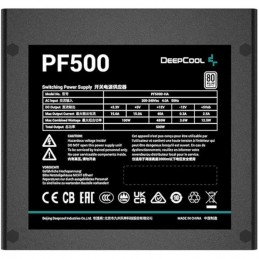 DEEPCOOL PF500 Alimentation PC 500W 80Plus Blanc (R-PF500D-HA0B-EU) - vue de dessus