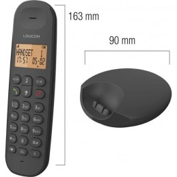 LOGICOM ILOA 100 SOLO Aubergine Téléphone fixe sans fil DECT - Sans répondeur - vue dimensions