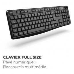 MOBILITY LAB ML313979 Deluxe Noir Clavier sans fil AZERTY - vue de trois quart