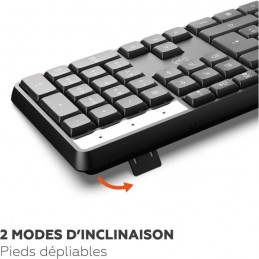 MOBILITY LAB ML313979 Deluxe Noir Clavier sans fil AZERTY - vue inclinaison