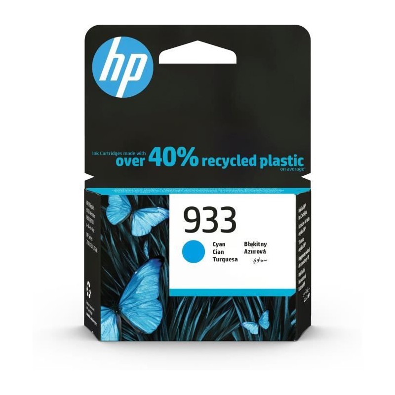 HP 933 Cyan Cartouche d'encre authentique (CN058AE) pour HP OfficeJet 6700, 7110, 7610