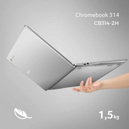 ACER Chromebook 314 CB314-2H-K04F PC Portable 14'' FHD - MTK MT8183 - RAM 4Go - SSD 32Go - ChromeOS - AZERTY - vue B