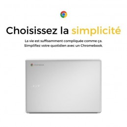 ACER Chromebook 314 CB314-2H-K04F PC Portable 14'' FHD - MTK MT8183 - RAM 4Go - SSD 32Go - ChromeOS - AZERTY - vue C