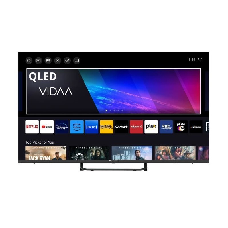 CONTINENTAL EDISON CELED43SVQLD24B7 TV QLED UHD 4K 43'' (109cm) Smart Vidaa - WiFi Bluetooth HDMI USB