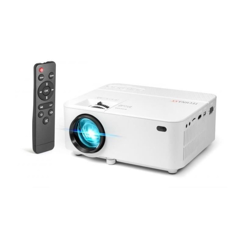 TECHNAXX TX-113 Blanc Mini LED Beamer Mini Projecteur LCD - HDMI, VGA, USB