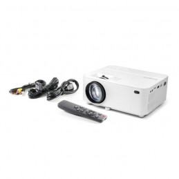 TECHNAXX TX-113 Blanc Mini LED Beamer Mini Projecteur LCD - HDMI, VGA, USB - vue accessoires