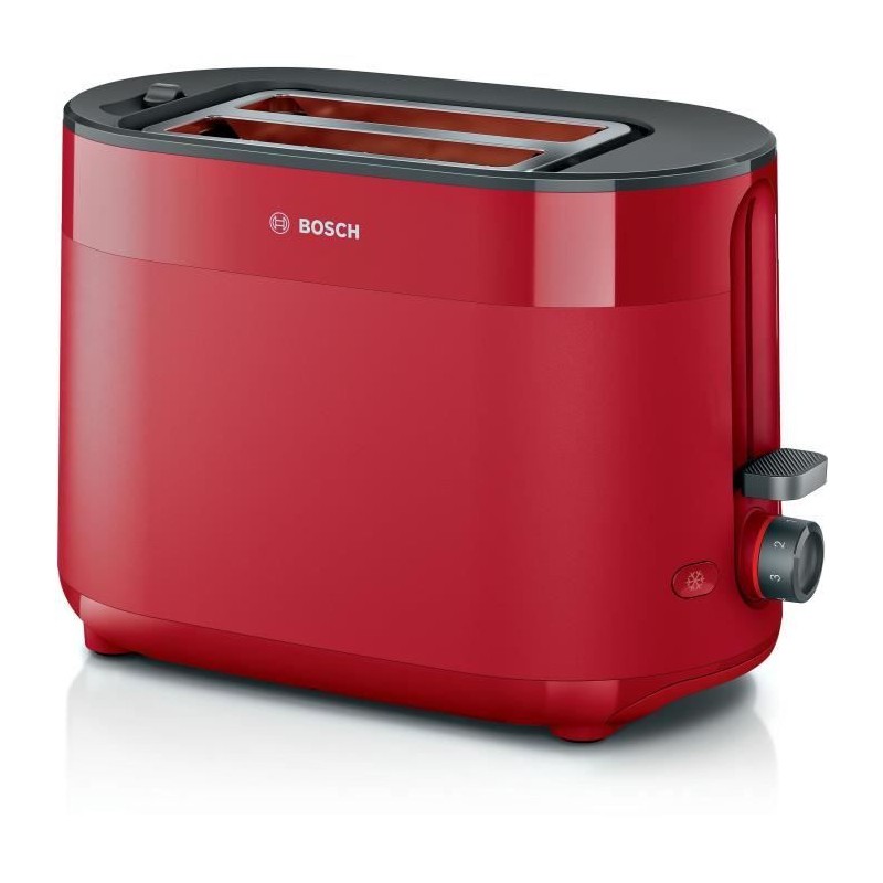 BOSCH TAT2M124 MyMoment Rouge Toaster Grille-pain - 950W - 2 tranches - centrage automatique