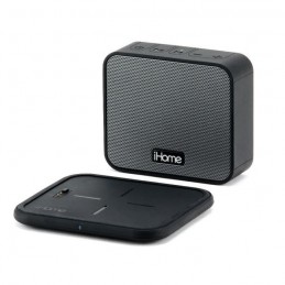 IHOME IBTW88 Noir Enceinte Bluetooth 4W avec chargeur à induction - vue de trois quart