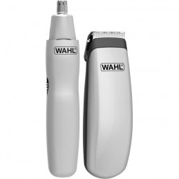 WAHL TRAVEL KIT Kit de voyage barbe Tondeuse à pile - Coupe poils nez / oreilles - 6 réglages