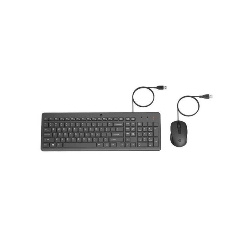 HP 150 Noir Clavier et souris filaires - AZERTY - précis et ergonomiques, clavier silencieux