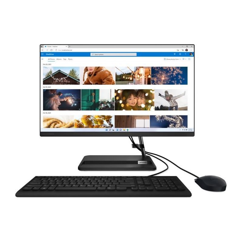 LENOVO IdeaCentre 3 24IAP7 PC de Bureau Tout-en-un 24'' FHD - i5 12450H - 16Go RAM - 512Go SSD - Sans Windows