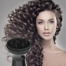 WAHL TRAVEL HAIR DRYER Noir Sèche-cheveux de voyage - 1000W - 2 vitesses - vue en situation diffuseur