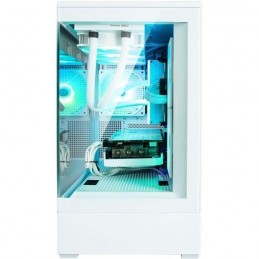 ZALMAN P30 Blanc Boitier PC Moyen tour - Format M-ATX - vue de face montré équipé