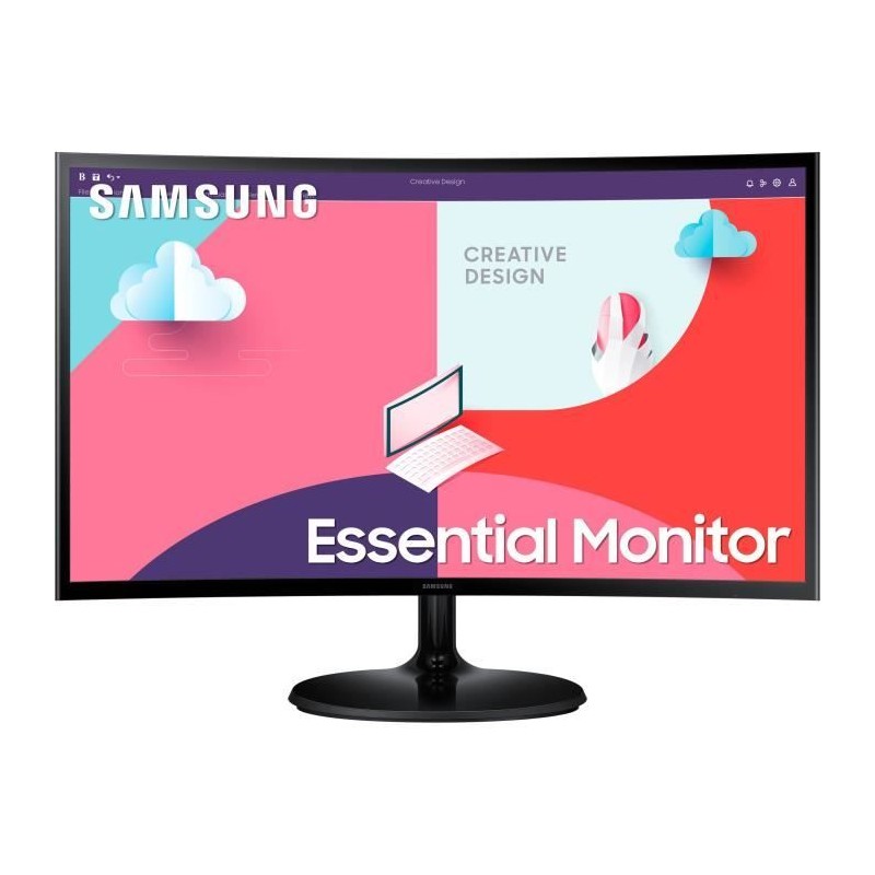 SAMSUNG LS24C360EAUXEN Ecran PC 24'' FHD Incurvé 1800R - Dalle VA - 4ms - 75Hz - HDMI - FreeSync