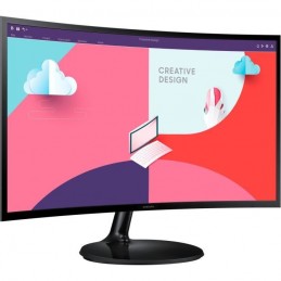 SAMSUNG LS24C360EAUXEN Ecran PC 24'' FHD Incurvé 1800R - Dalle VA - 4ms - 75Hz - HDMI - FreeSync - vue de trois quart gauche