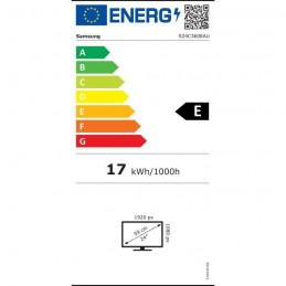 SAMSUNG LS24C360EAUXEN Ecran PC 24'' FHD Incurvé 1800R - Dalle VA - 4ms - 75Hz - HDMI - FreeSync - vue étiquette énergie