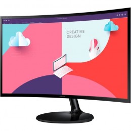 SAMSUNG LS24C360EAUXEN Ecran PC 24'' FHD Incurvé 1800R - Dalle VA - 4ms - 75Hz - HDMI - FreeSync - vue de 3/4 droit