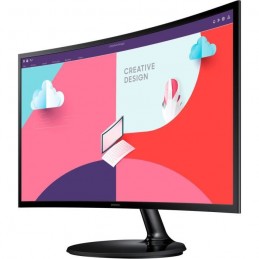 SAMSUNG LS24C360EAUXEN Ecran PC 24'' FHD Incurvé 1800R - Dalle VA - 4ms - 75Hz - HDMI - FreeSync - vue de trois quart droit