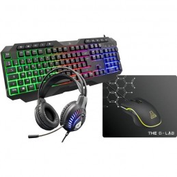 THE G-LAB COMBO-PLUTONIUM/FR Clavier et Souris rétroéclairé Casque Gaming Rétroéclairé + Tapis de souris