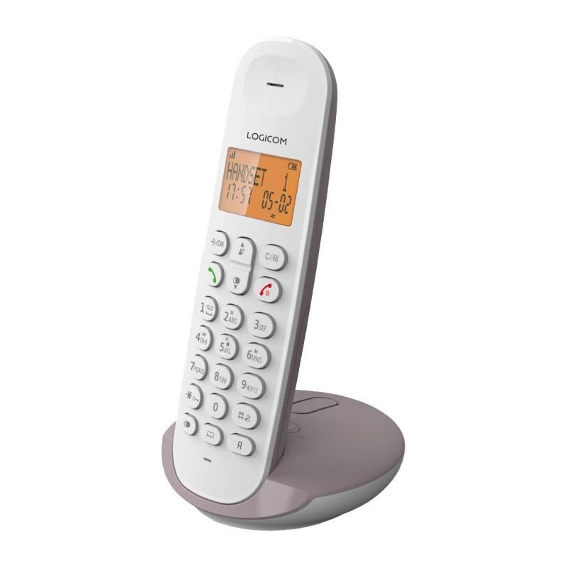 LOGICOM ILOA 155T SOLO Taupe Téléphone fixe sans fil DECT avec répondeur