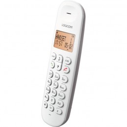 LOGICOM ILOA 155T SOLO Taupe Téléphone fixe sans fil DECT avec répondeur - vue de trois quart