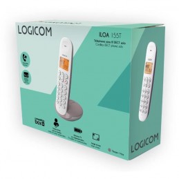 LOGICOM ILOA 155T SOLO Taupe Téléphone fixe sans fil DECT avec répondeur - vue emballage