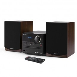 SHARP XL-B517D Noir mini chaine Hi-Fi stéréo 45W - Bluetooth, DAB+ - vue de trois quart