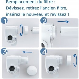 BRITA 1052382 Pack 1 Filtre a eau - 600L d'eau filtrée pour système de filtration sur robinet ON TAP V - vue remplacement filtre