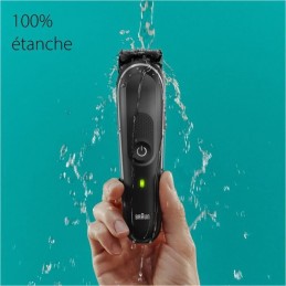 BRAUN Series 5 MGK5440 Tondeuse tout-en-un 10 en 1, Barbe, Cheveux, Rasage du corps - vue étanche