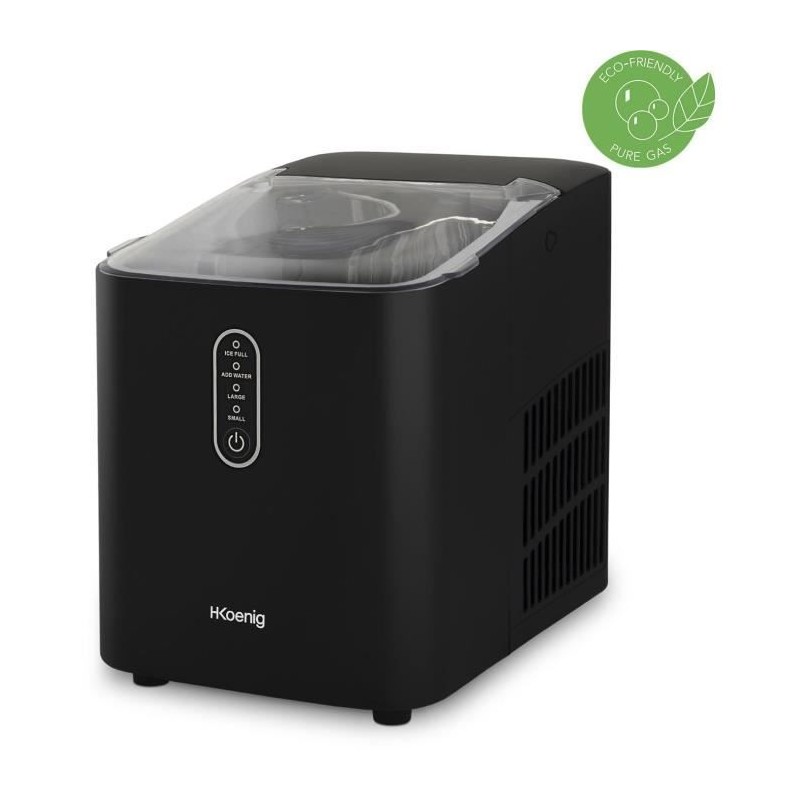 HKoeNIG KUB14 Noir Machine à glaçon 12Kg - temps 7 à 9 min - réservoir d'eau 1L - 120W